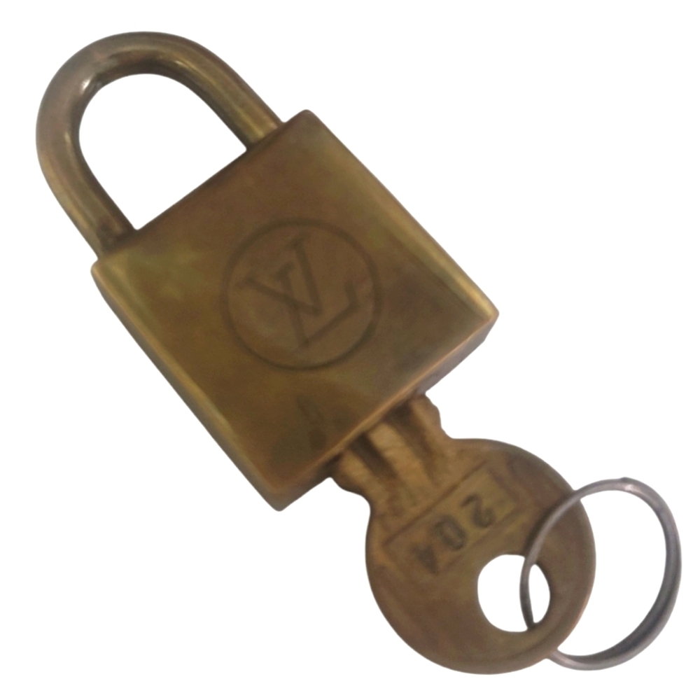100% Authentic Louis Vuitton Rare Gold lock and key Gold  #204